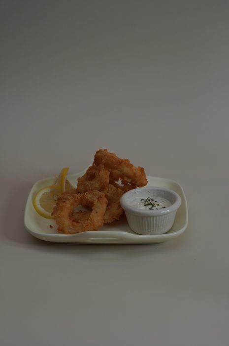 Crispy fried calamari