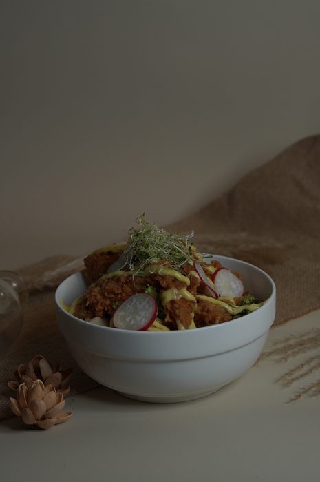 Rice bowl with greens
